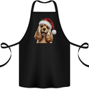 Christmas Cocker Spaniel Xmas Hat Dog Cotton Apron 100% Organic Black