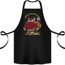 Christmas Crypto Bull Xmas Cryptocurrency Cotton Apron 100% Organic Black