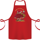 Christmas Crypto Bull Xmas Cryptocurrency Cotton Apron 100% Organic Red