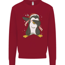 Christmas Dabbing Penguin Funny Xmas Kids Sweatshirt Jumper Red