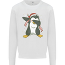 Christmas Dabbing Penguin Funny Xmas Mens Sweatshirt Jumper White