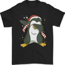 Christmas Dabbing Penguin Funny Xmas Mens T-Shirt 100% Cotton Black