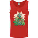 Christmas Dinosaur Xmas Tree T-Rex Funny Mens Vest Tank Top Red