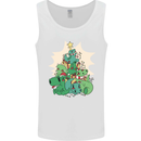 Christmas Dinosaur Xmas Tree T-Rex Funny Mens Vest Tank Top White