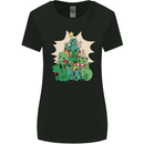 Christmas Dinosaur Xmas Tree T-Rex Funny Womens Wider Cut T-Shirt Black