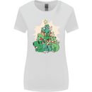 Christmas Dinosaur Xmas Tree T-Rex Funny Womens Wider Cut T-Shirt White