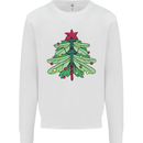 Christmas Dragonfly Xmas Tree Mens Sweatshirt Jumper White