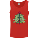 Christmas Dragonfly Xmas Tree Mens Vest Tank Top Red