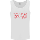 Christmas ECG Xmas Heartbeat Love Heart Mens Vest Tank Top White