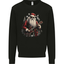 Christmas Electric Guitar Santa Rock n Roll Music Mens Sweatshirt Jumper Black