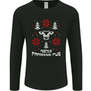 Christmas Farming Fun Funny Farmer Xmas Mens Long Sleeve T-Shirt Black