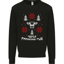 Christmas Farming Fun Funny Farmer Xmas Mens Sweatshirt Jumper Black