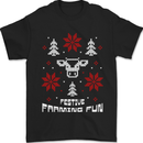 Christmas Farming Fun Funny Farmer Xmas Mens T-Shirt 100% Cotton Black