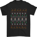 Christmas Festive Xmas Traditional Design Mens T-Shirt 100% Cotton Black