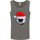 Christmas Football Santa Hat Xmas Soccer Mens Vest Tank Top Charcoal