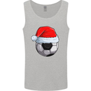 Christmas Football Santa Hat Xmas Soccer Mens Vest Tank Top Sports Grey