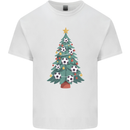 Christmas Football Tree Xmas Soccer Footy Mens Cotton T-Shirt Tee Top White