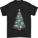 Christmas Football Tree Xmas Soccer Footy Mens T-Shirt 100% Cotton Black