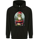 Christmas Frog Toadstool Xmas Mycology Foraging Mens 80% Cotton Hoodie Black