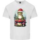 Christmas Frog Toadstool Xmas Mycology Foraging Mens Cotton T-Shirt Tee Top White