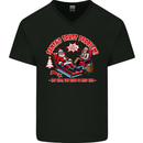 Christmas Funny Santa Trust Xmas Believe Mens V-Neck Cotton T-Shirt Black