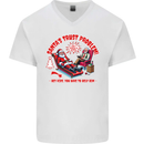 Christmas Funny Santa Trust Xmas Believe Mens V-Neck Cotton T-Shirt White