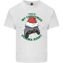 Christmas Gamer Pyjama Video Game Joypad Xmas Mens Cotton T-Shirt Tee Top White