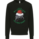 Christmas Gamer Pyjama Video Game Joypad Xmas Mens Sweatshirt Jumper Black