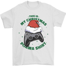 Christmas Gamer Pyjama Video Game Joypad Xmas Mens T-Shirt 100% Cotton White