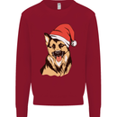 Christmas German Shepherd Dog Xmas Alsatian Mens Sweatshirt Jumper Red