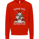Christmas Gnome Tree Funny Xmas Plaid Tartan Mens Sweatshirt Jumper Bright Red