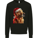 Christmas Golden Retriever Dog Xmas Mens Sweatshirt Jumper Black
