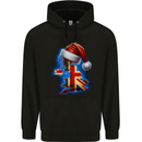 Christmas Great Britain UK Union Jack Xmas Flag Childrens Kids Hoodie Black
