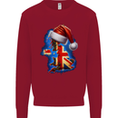 Christmas Great Britain UK Union Jack Xmas Flag Mens Sweatshirt Jumper Red