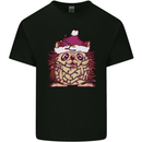 Christmas Hedgehog Wearing an Xmas Hat Kids T-Shirt Childrens Black