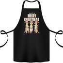 Christmas Meercats Wearing Xmas Hats Cotton Apron 100% Organic Black