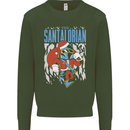 Christmas Parody Santalorian Funny Xmas Mens Sweatshirt Jumper Forest Green
