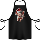 Christmas Pig Wearing Xmas Hats Piglets Cotton Apron 100% Organic Black