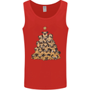 Christmas Pug Funny Dog Xmas Tree Mens Vest Tank Top Red