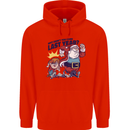 Christmas Santa Naughty List Funny Xmas Childrens Kids Hoodie Bright Red