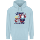 Christmas Santa Naughty List Funny Xmas Mens 80% Cotton Hoodie Light Blue