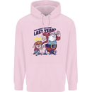 Christmas Santa Naughty List Funny Xmas Mens 80% Cotton Hoodie Light Pink
