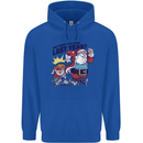 Christmas Santa Naughty List Funny Xmas Mens 80% Cotton Hoodie Royal Blue