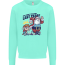 Christmas Santa Naughty List Funny Xmas Mens Sweatshirt Jumper Peppermint
