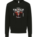 Christmas Santa Snatch Xmas Gym Training Kids Sweatshirt Jumper Black