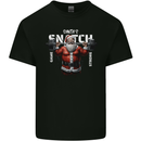 Christmas Santa Snatch Xmas Gym Training Kids T-Shirt Childrens Black