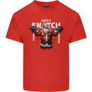 Christmas Santa Snatch Xmas Gym Training Kids T-Shirt Childrens Red