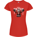 Christmas Santa Snatch Xmas Gym Training Womens Petite Cut T-Shirt Red