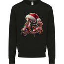 Christmas Scooter Xmas Hat MOD Moped Mens Sweatshirt Jumper Black