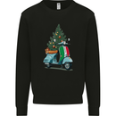 Christmas Scooter Xmas MOD Moped Kids Sweatshirt Jumper Black